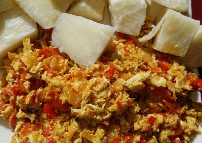Step-by-Step Guide to Make Jamie Oliver Boiled yam &amp; egg sauce
