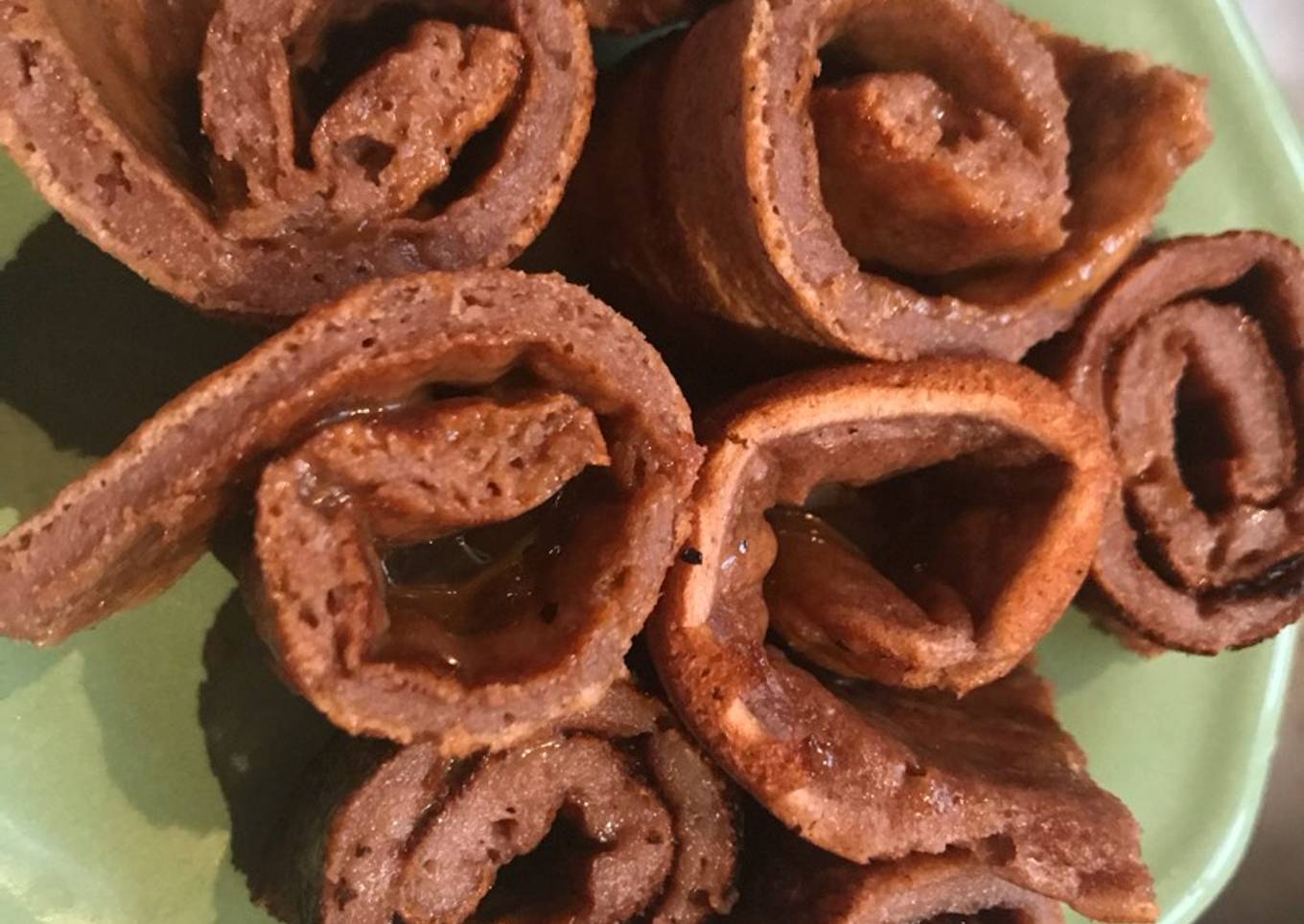 Rollitos de chocolate y dulce de leche. Light