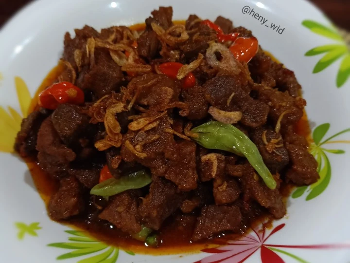 Cara Gampang Membuat Resep Daging & Hati Sapi Bumbu Lapis Merah Anti Ribet, Enak