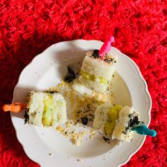 A picture of Rava Dhokla Sandwich.