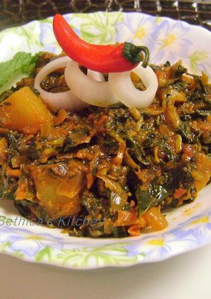 A picture of Kulfa Saag Bhaji.