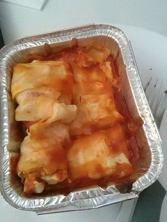 Una foto de Canelones de Calabacín y Pollo