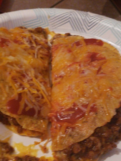 A picture of Mexican pizza.