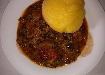 Easiest Way to Prepare Appetizing Eba and ugwu soup