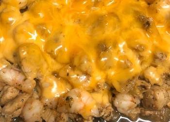 How To Make Recipe Chicken  shrimp cheese steak Delicious