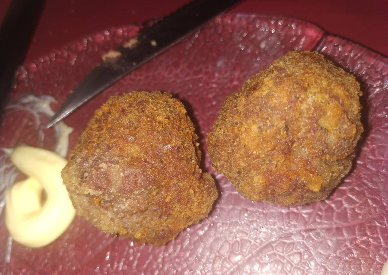 Albóndigas de carne picada fritas