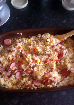 A picture of easy oven baked rissotto.