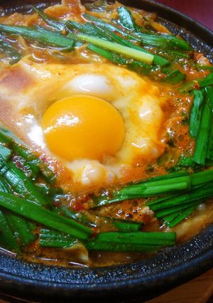 A picture of Spicy Kimchi Udon Hot Pot (Chige Style).