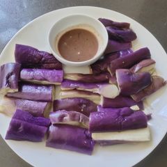 A picture of Steam Eggplant wuth Bagoong.