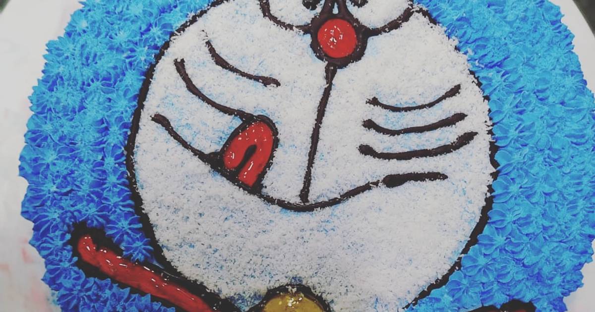 Happy Birthday Doraemon Photo Cake