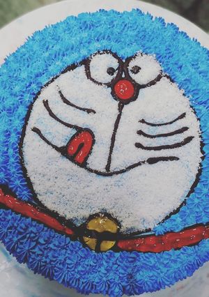A picture of Doremon cake.