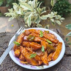 A picture of Crispy Honey Chilli Potato.