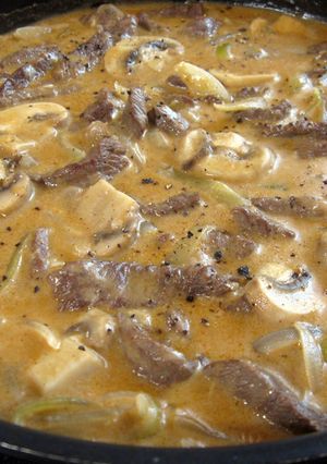 A picture of Beef Stroganoff.