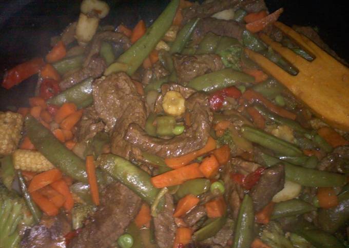 Steps to Prepare Homemade beef stir fry