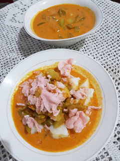 Foto resep Ketupat gulai buncis labu