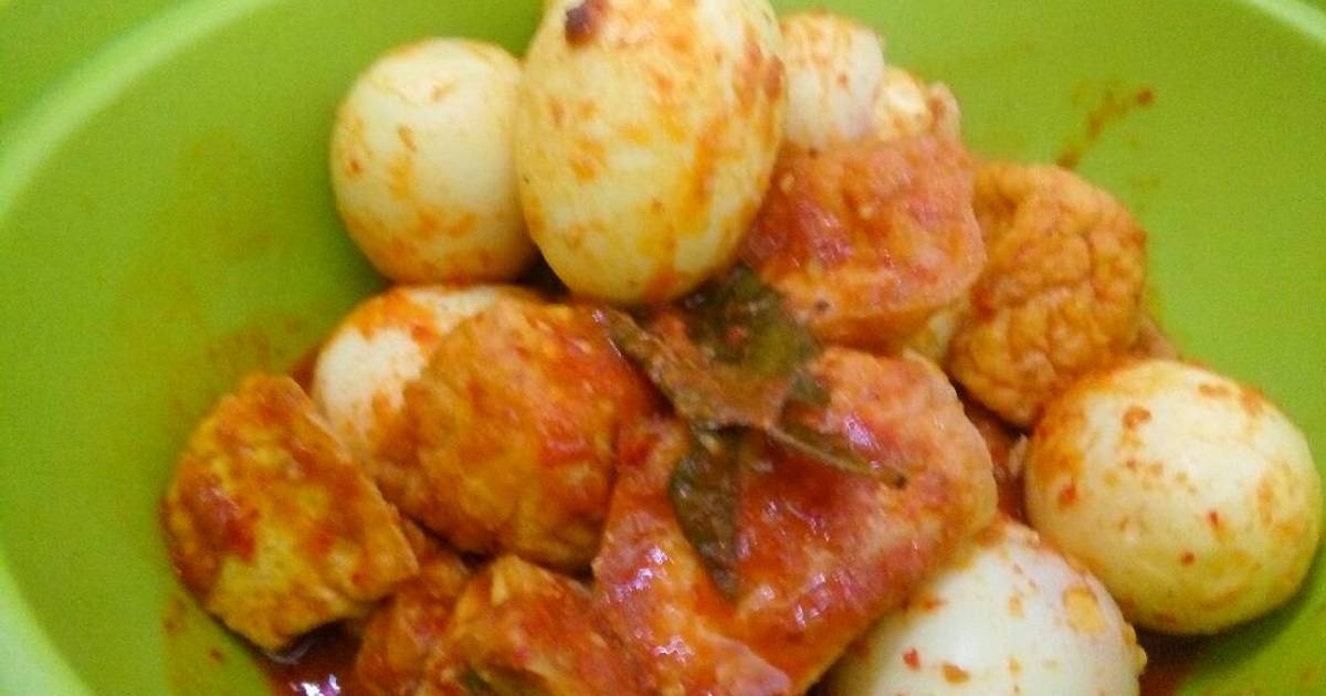  Resep  Telur  dan  Tahu  Balado oleh Rizki Novianti Cookpad