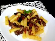 Una foto de pasta rigatoni