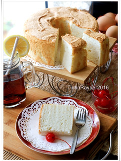 Foto resep Angel Food Cake versi Joy Of Baking - Cake putih telor,Low Fat,no Oil.