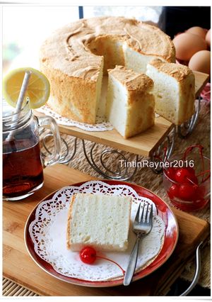 Foto resep Angel Food Cake versi Joy Of Baking - Cake putih telor,Low Fat,no Oil.