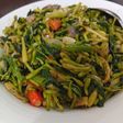 Tumis kangkung bunga pepaya