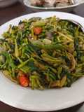 Tumis kangkung bunga pepaya