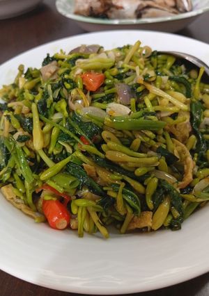 Foto resep Tumis kangkung bunga pepaya