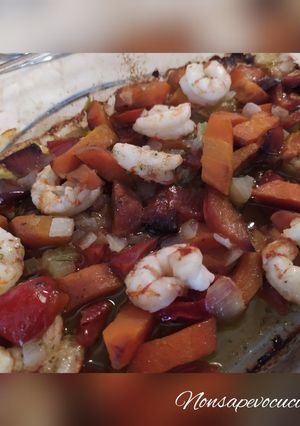 A picture of Shrimp Caponata.