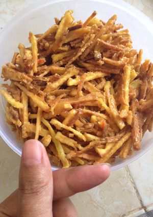 Foto resep Ubi goreng krispi pedas manis