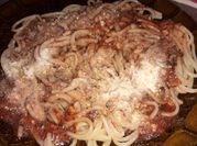 Una foto de spaghetti sin carne