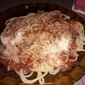 Tallarines con salsita cruda sin carne