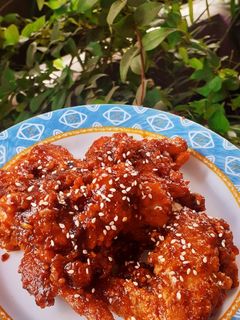 Foto resep Korean Spicy Fried Chicken Sederhana