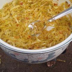 Fried cabbage A picture of Fried cabbage.