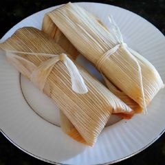 A picture of Brad's traditional pork tamales.