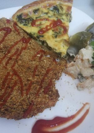 Une photo de Escalopes de poulet 🐔 panées mariné