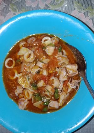 Foto resep Cumi Asin Saus Tomat