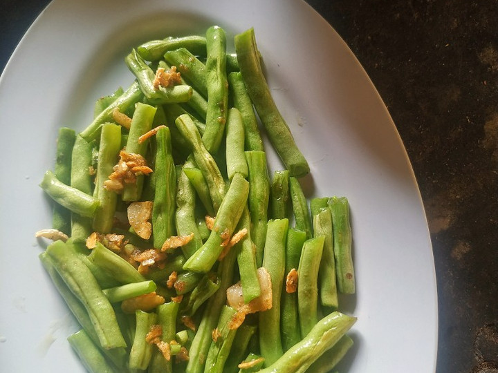 Standar Cara praktis bikin Oseng buncis bawang putih yang sedap