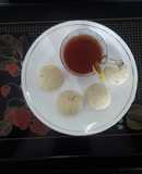 Sooji cookies with lemon tea