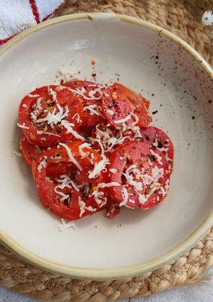 A picture of Marinated Tomatoes.