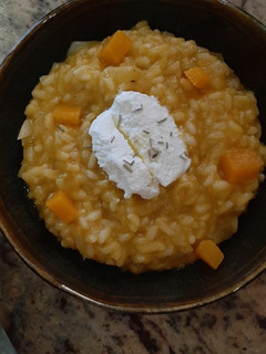 Una foto de Risotto de calabaza simple