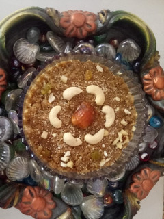 A picture of Kachariyu pak(Gujarat's winter sweet).