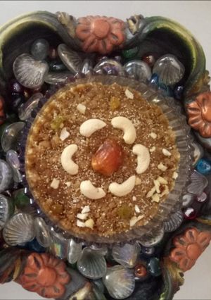 A picture of Kachariyu pak(Gujarat's winter sweet).