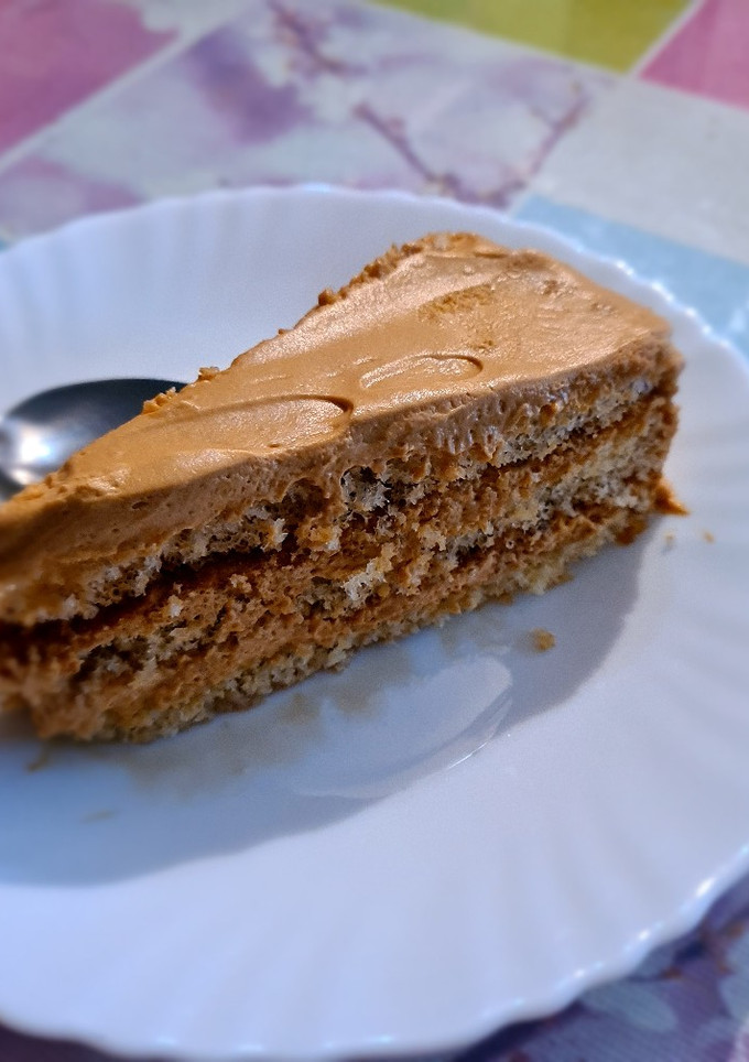 Una foto de Tarta de dulce de leche con nata