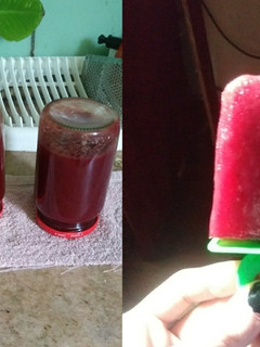Una foto de Mermelada de ciruelas/Helado de agua de ciruelas