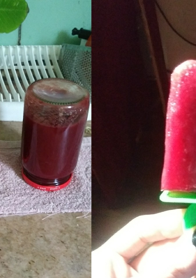 Una foto de Mermelada de ciruelas/Helado de agua de ciruelas