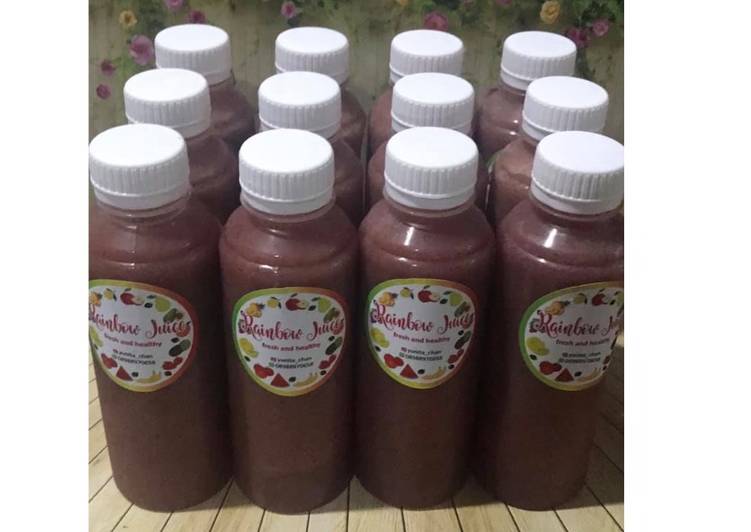 Cara Gampang Menyiapkan Diet Juice Cucumber Mango Pineapple Grape Kiwi Strawberry Blueberry Anti Gagal
