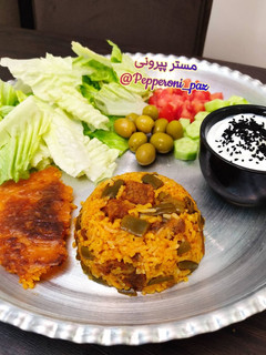 عکسی از دستور لوبیا پلو رژیمی