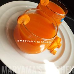 A picture of Mixed fruit juice(carrot,mango,ginger).