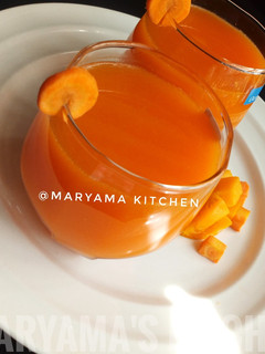 A picture of Mixed fruit juice(carrot,mango,ginger).