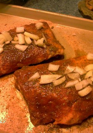 A picture of sweet djs ribs.