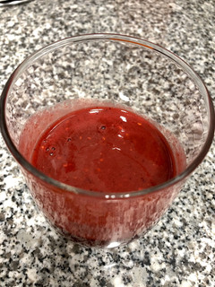 Una foto de Batido de frambuesas y moras